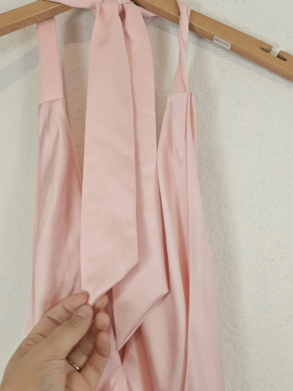 Ramy Brook Carey Rose Quartz Satin Halter Maxi Gown Open Back Formal Dress 00